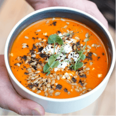 Krémová polévka s microgreens